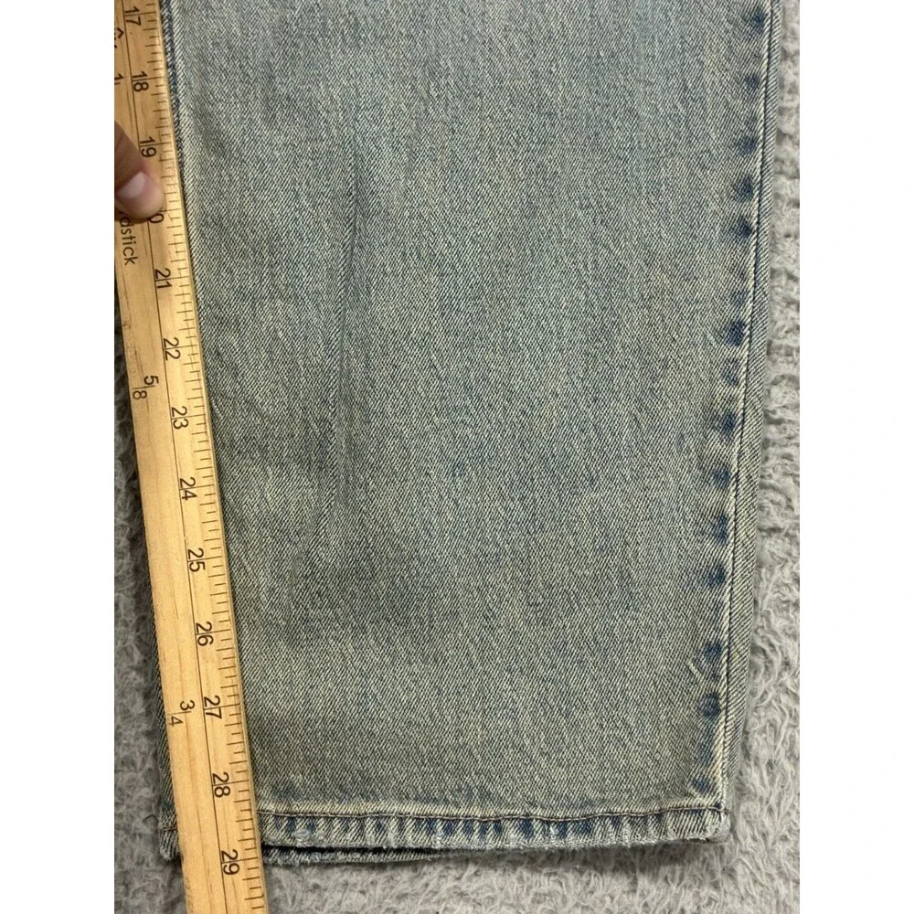 Hollister Jeans Mens 30x32 Blue Denim Baggy Skater Flame Dice Logo Streetwear